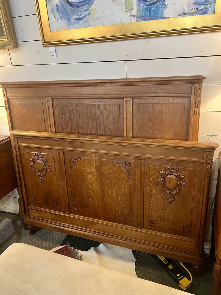Luxembourg Tiger Oak Full bed c.1870-90