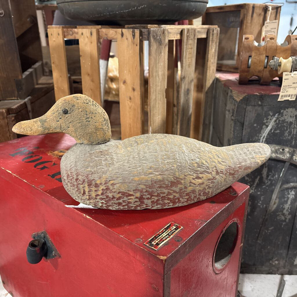 Antique Handmade Wood Duck Decoy; circa 1920-40