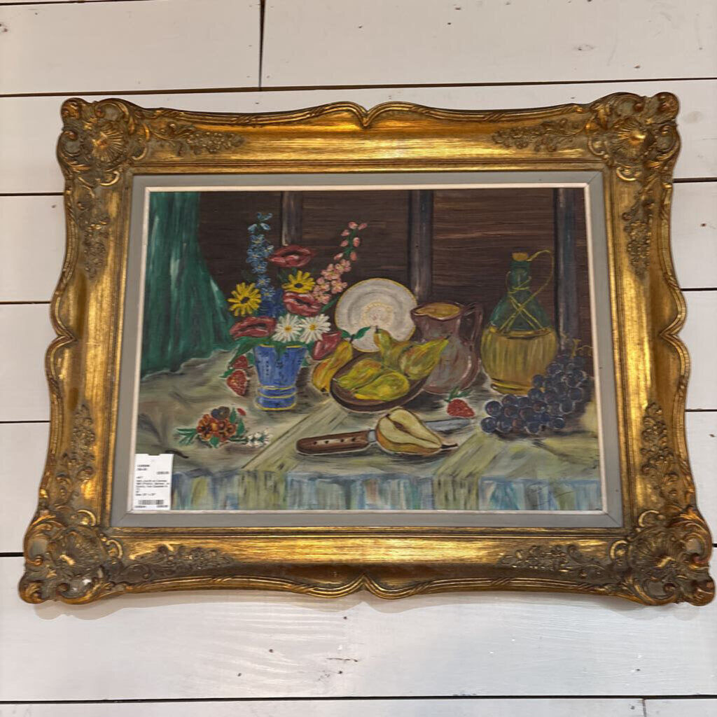 Still Life;Oil on Canvas; 1961 (French, German , or Dutch); Van Quacken A (?)
