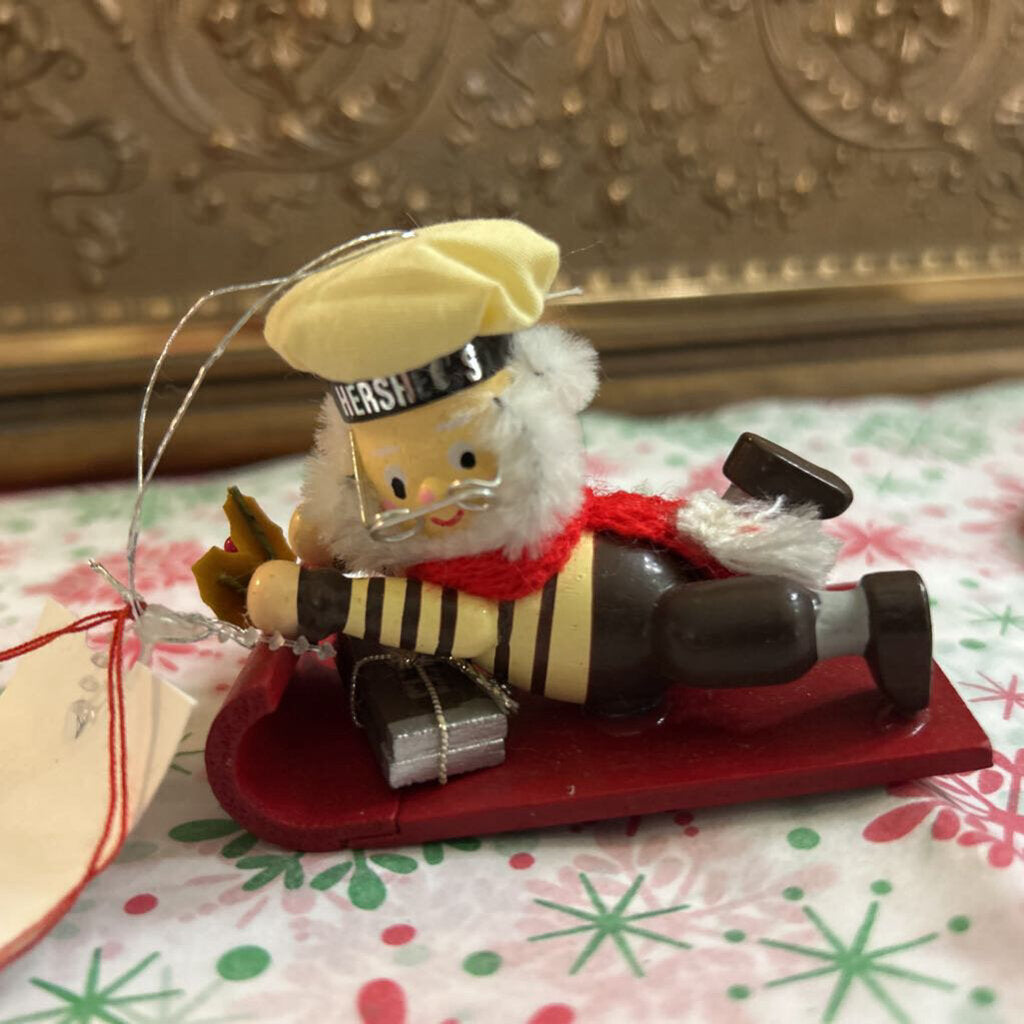 1992 Kurt S. Adler, Hershey's Collector Series Christmas Ornament, Sleigh.