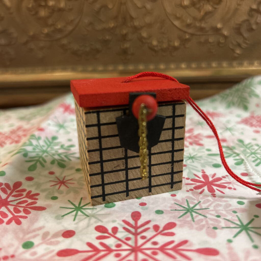 Steinbach wooden Jack-in-the-box clown ornament. Made in Germany.
