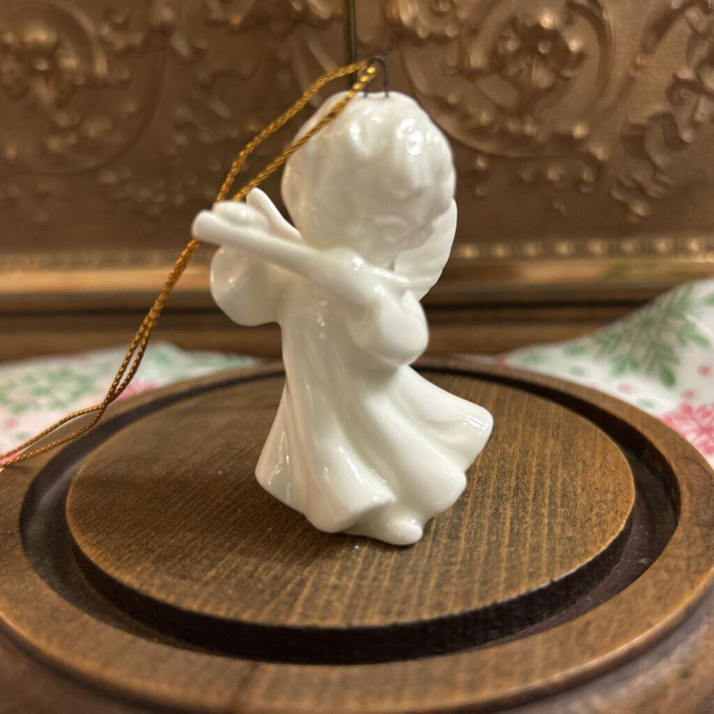 Vintage c.1970s Schmid bone China angel ornament, made in japan.