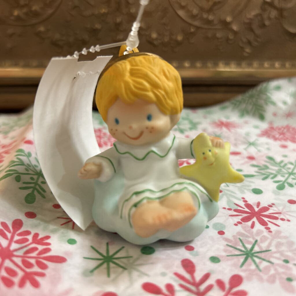Hallmark Keepsake "Katybeth" Porcelain Angel Ornament. c.1984.