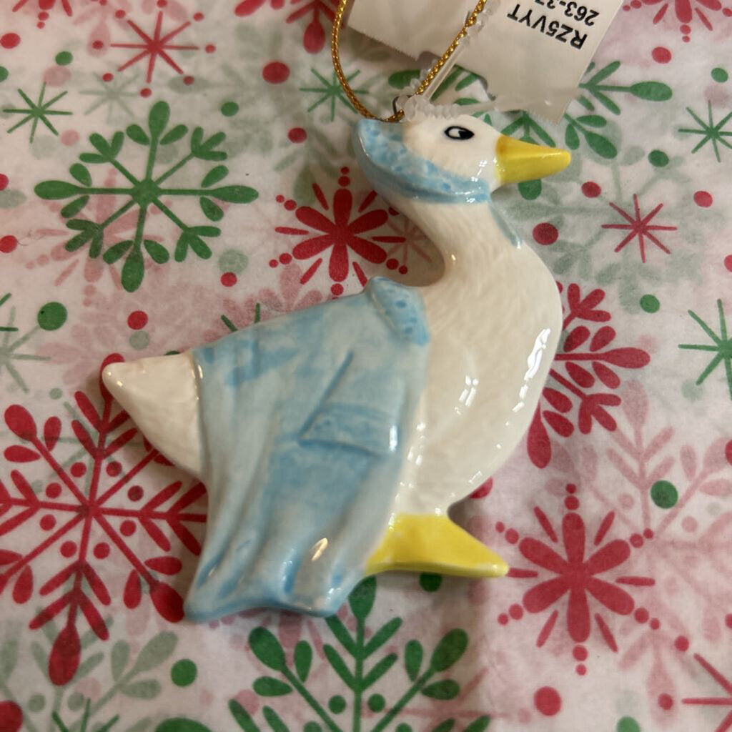 1984 Schmid Beatrix Potter Jemima Puddle-Duck ornament.