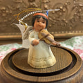 1987 Vague Shadows Porcelain Bell Ornament "Angel with Violin" Sagebrush Bells collection.