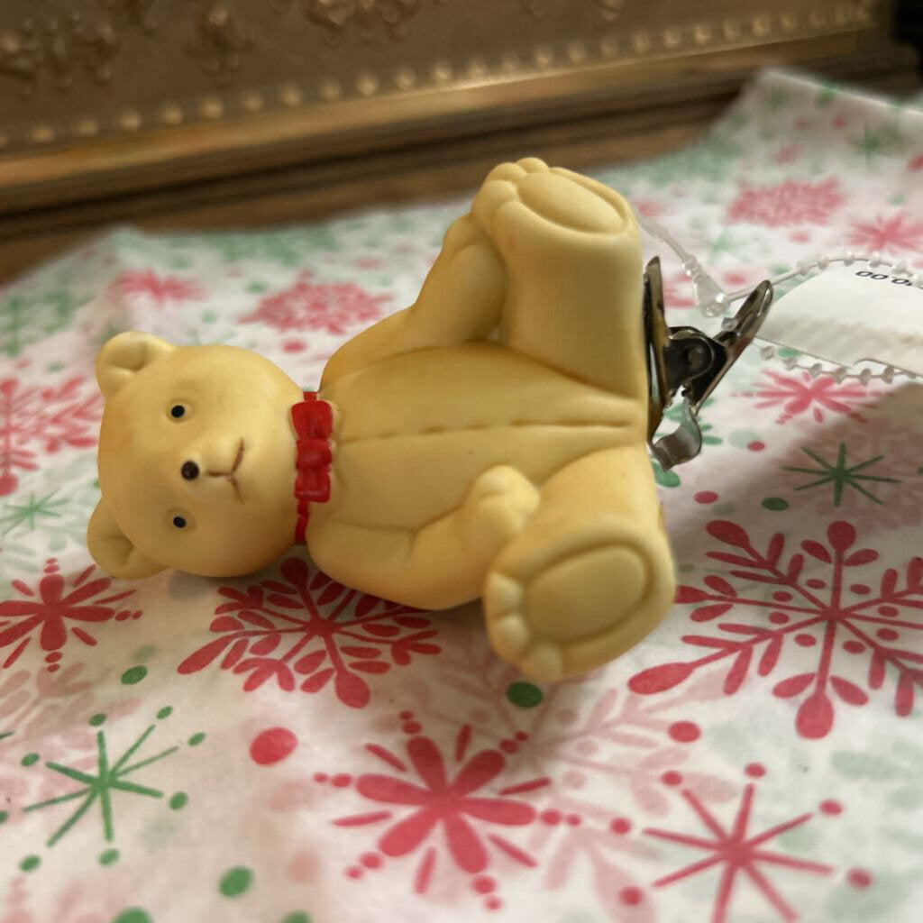 Department 56 ceramic clip-on ornament "Teddy Bear Tree Light Cover"