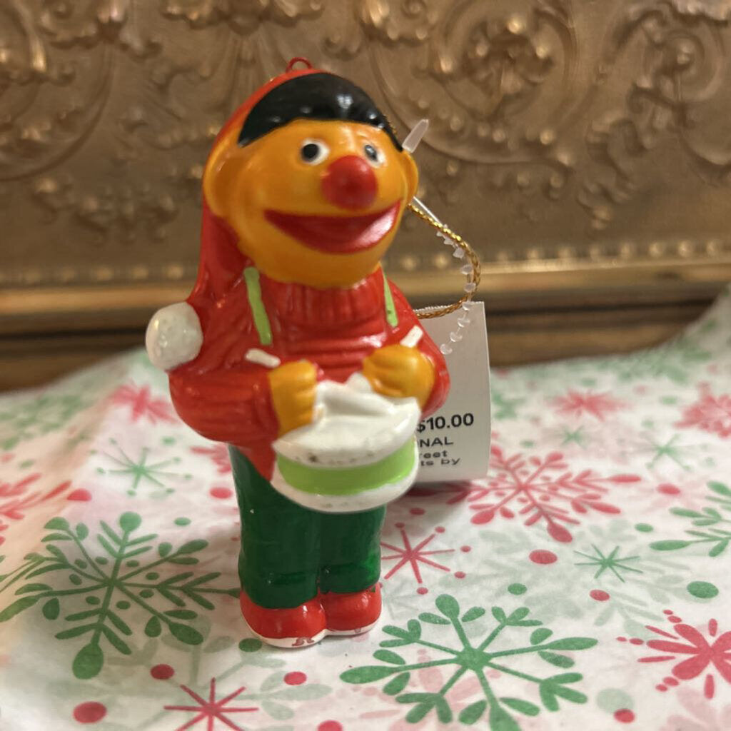 1980s Sesame Street Ceramic ornaments by Newcor (ERNIE)
