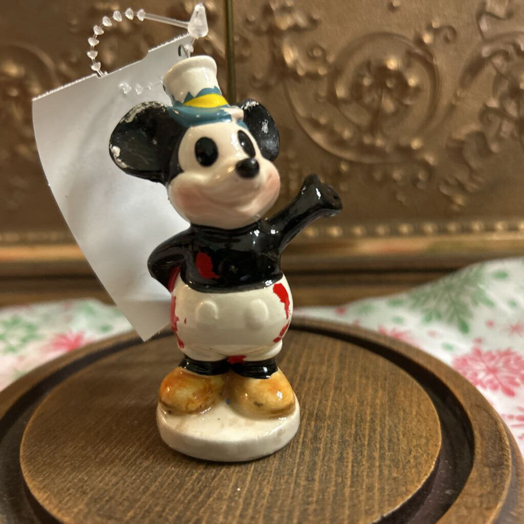1982 Mickey Mouse ceramic Christmas ornament (as is)