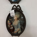 Mid 20th Century Rococo Revival Miniature Portrait Print in Metal Bronze Finish Frame