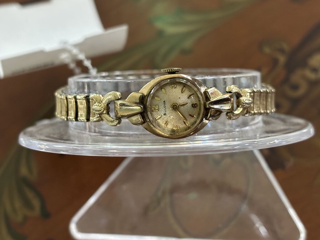 Bulova 10K Rolled Gold Cocktail Watch; Manual wind (works); circa 1961