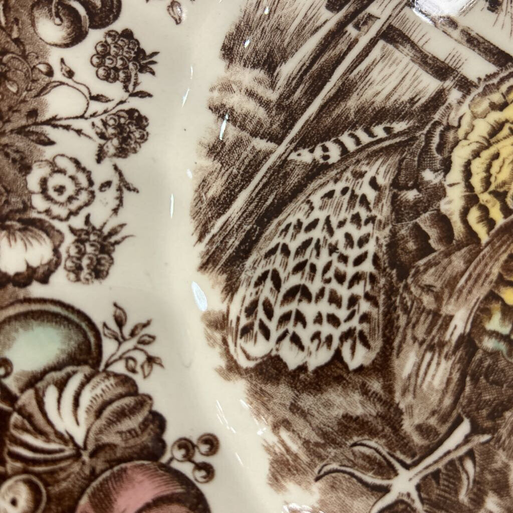 The Johnson Brothers "His Majesty" turkey pattern, Dinner Plates 1955-1983. Made in England, set 11.
