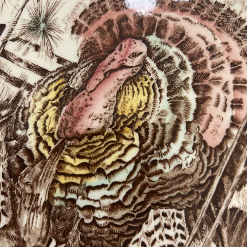 The Johnson Brothers "His Majesty" turkey pattern, Dinner Plates 1955-1983. Made in England, set 11.