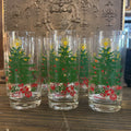 Vintage (HOMCO) Christmas tree highballs, c.1980s.