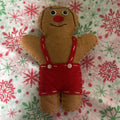 Felt gingerbread Christmas ornament.