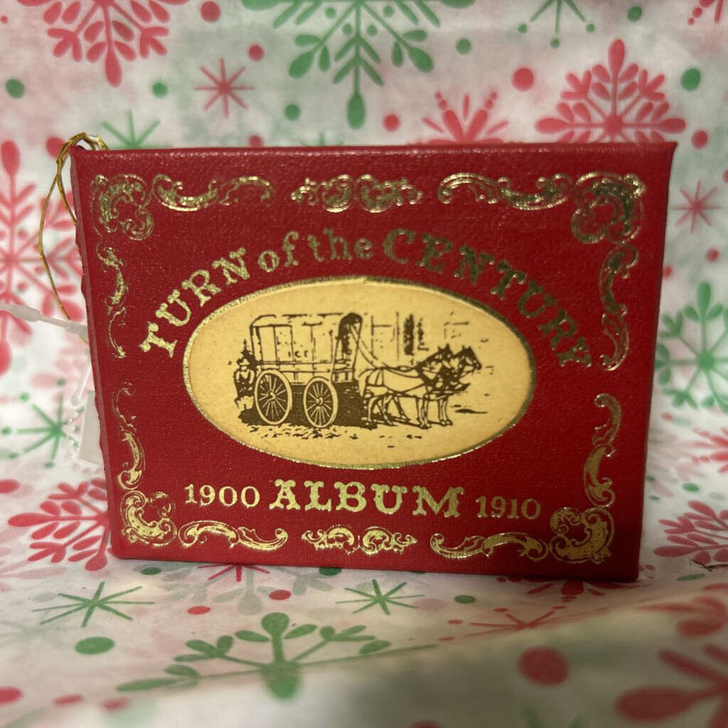 Kurt S. Adler "Turn of the Century 1900-1910" Miniature Book Christmas ornament.