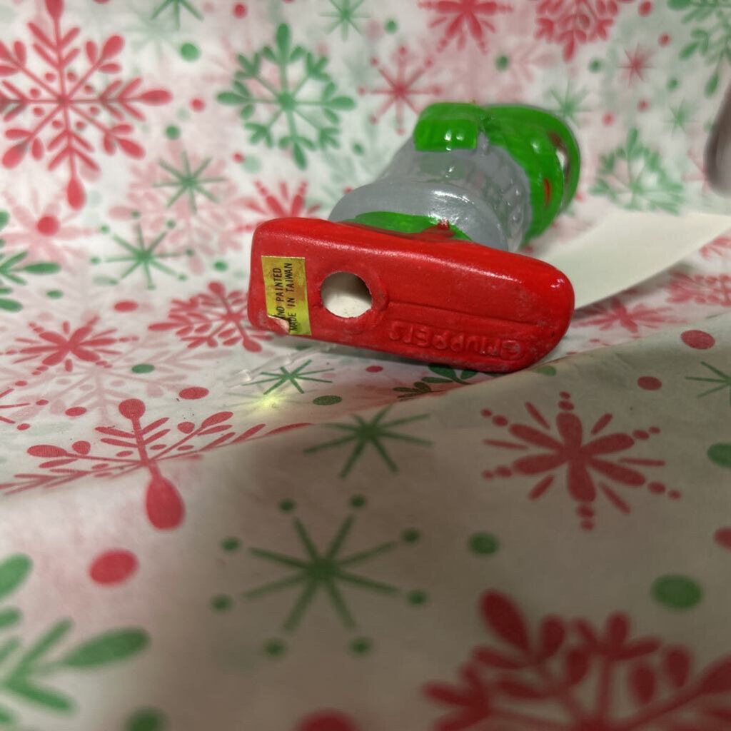 Oscar the Grouch Sesame Street Ceramic Christmas Ornament. c.1980s