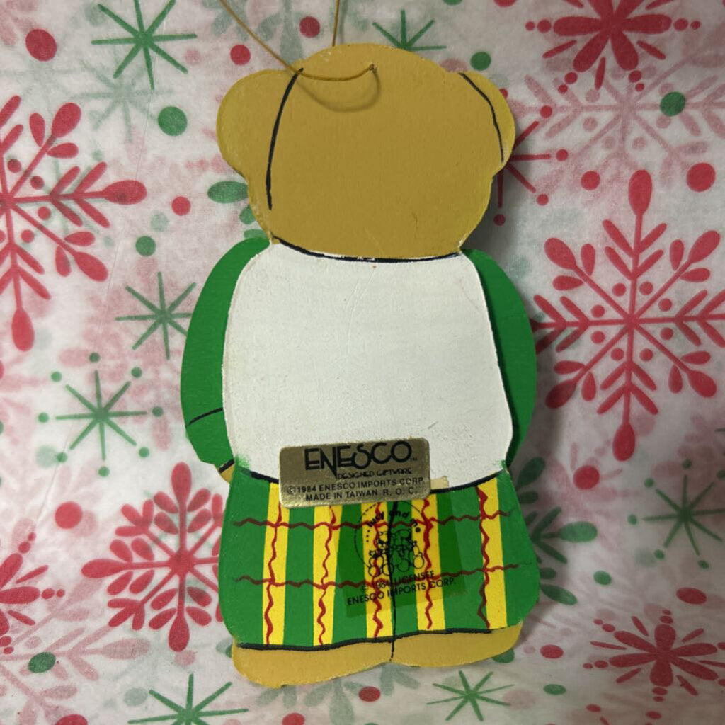Vtg Enesco, Lucy & Me series, c.1984 "Dad Bear. Christmas Ornament.