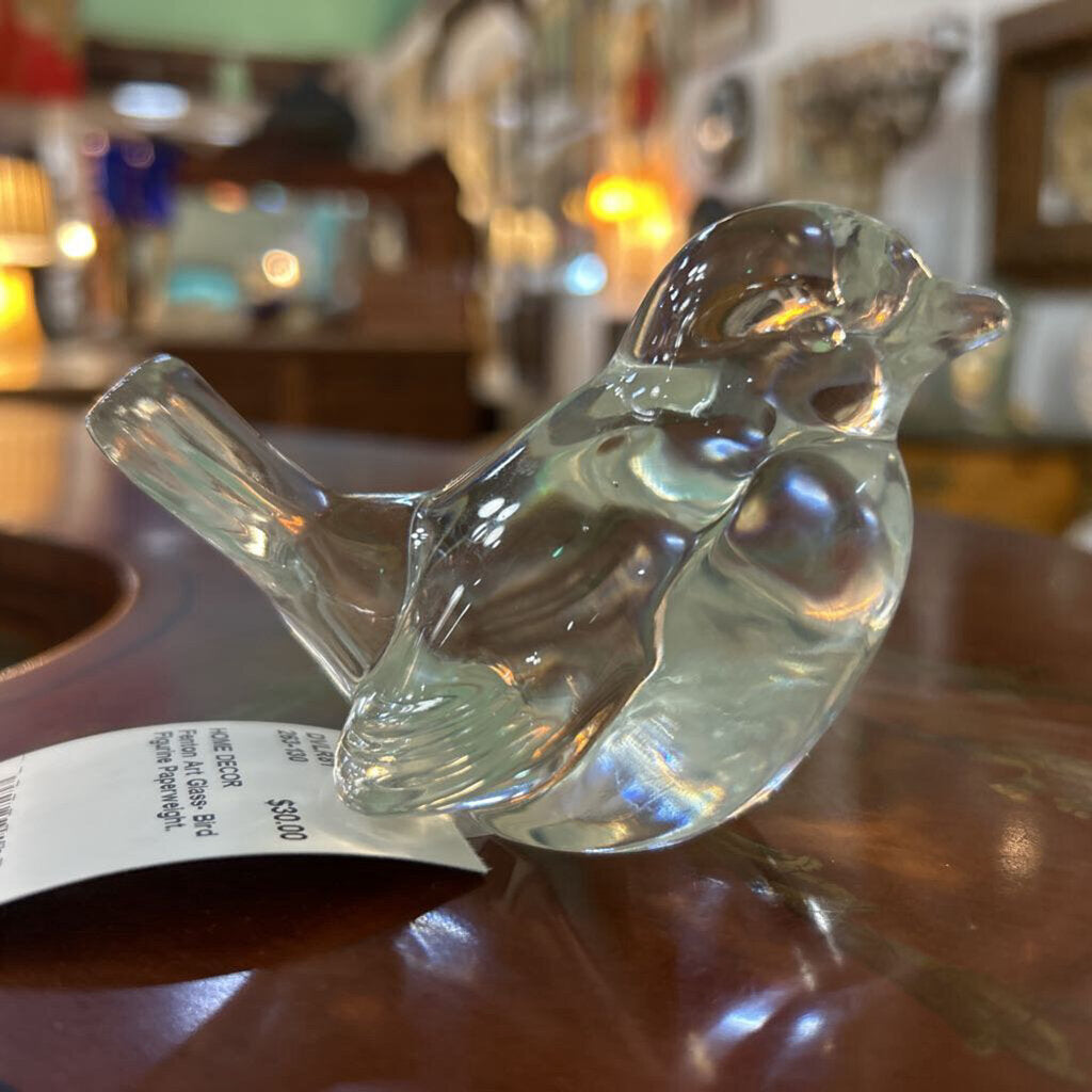 Fenton Art Glass- Bird Figurine Paperweight.