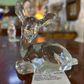 Fenton Art Glass-Reclining Fawn (Deer) Figurine Paperweight.