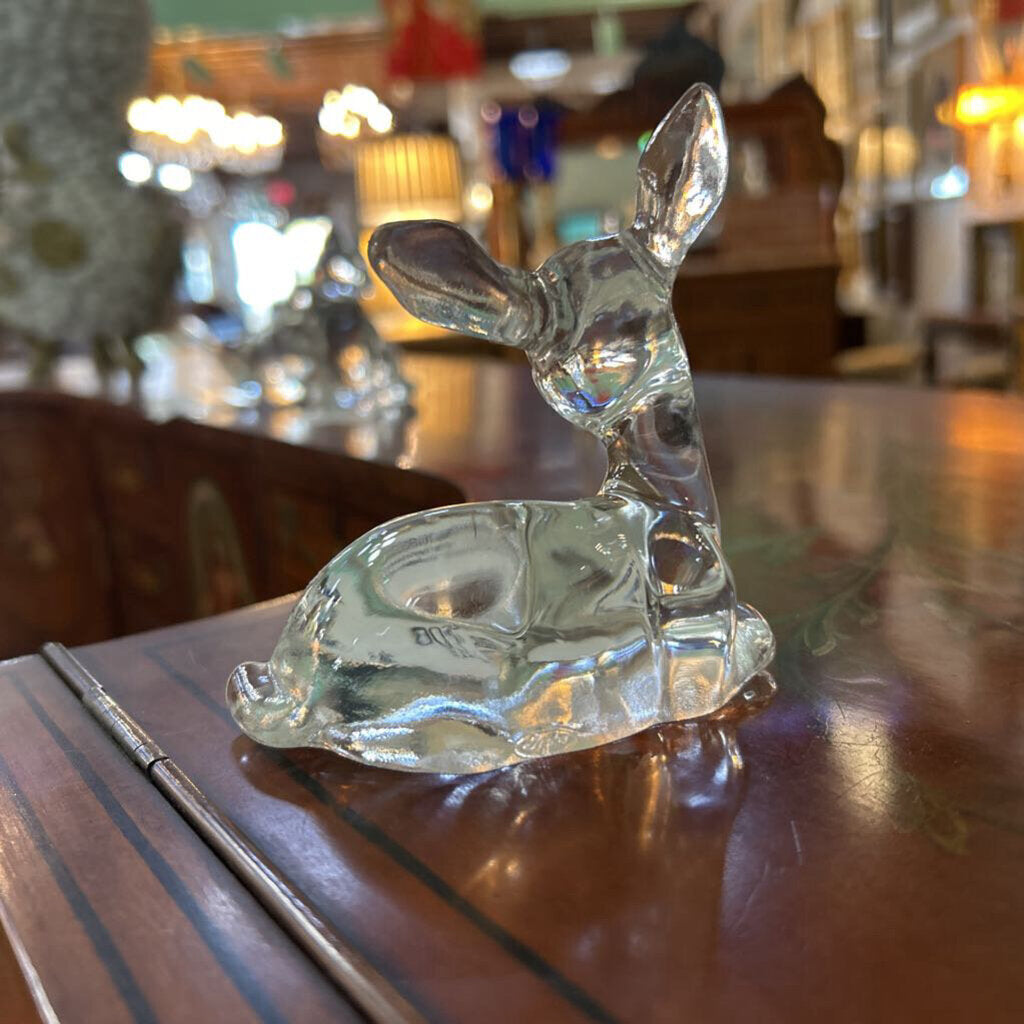 Fenton Art Glass-Reclining Fawn (Deer) Figurine Paperweight.