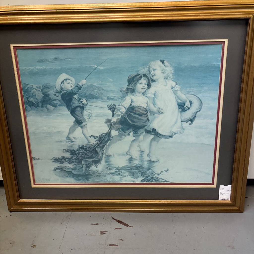 "Sea Horses" Framed Print by Fred Morgan (AS IS)