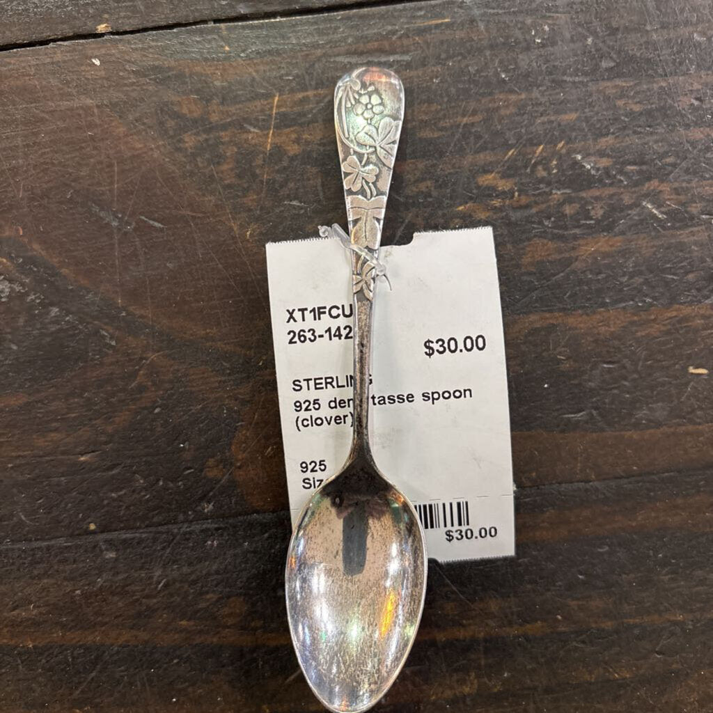 925 demi tasse spoon (clover)
