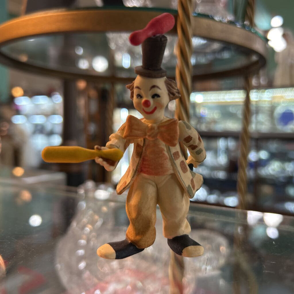 Anri Toriart wooden clown figurine, c.1980s. - The Serenade
