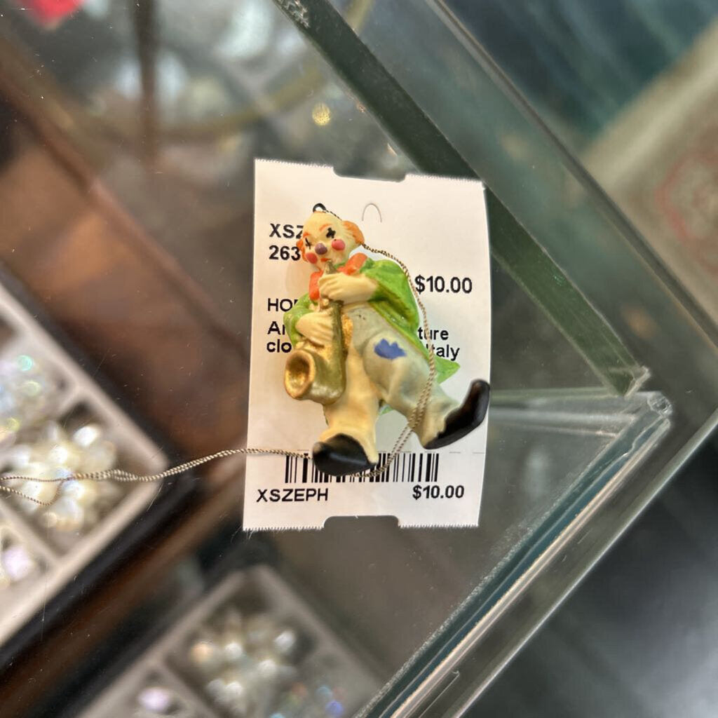 Anri Toriart Miniature clown ornaments, Italy