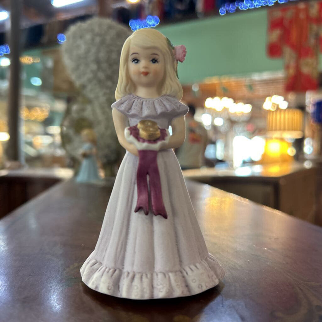 Enesco "Growning Up Girls" Bisque porcelain birthday figurine. Age 8.