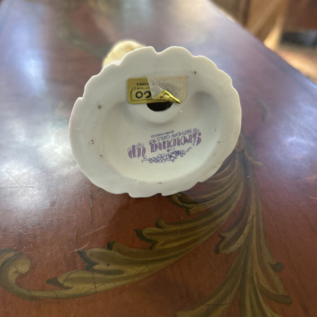 Enesco "Growning Up Girls" Bisque porcelain birthday figurine. Age 9.