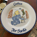 Louisville Stoneware Pottery "Cookies for Santa" Plate. Fireplace Scene.