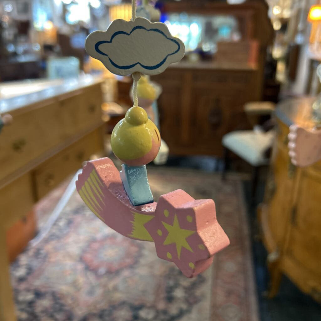 Vintage 1970s, IRMI Originals Wooden Angel Crib Mobile.