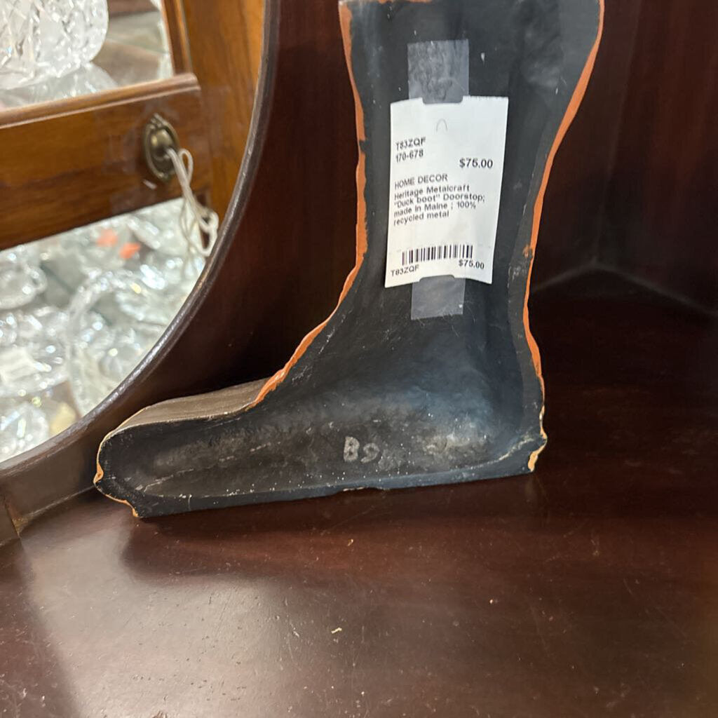Heritage Metalcraft "Duck boot" Doorstop; made in Maine ; 100% recycled metal