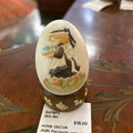 ANRI Ferrandiz annual collection egg, Made in Italy, H.Painted- 1987 Holding Cake