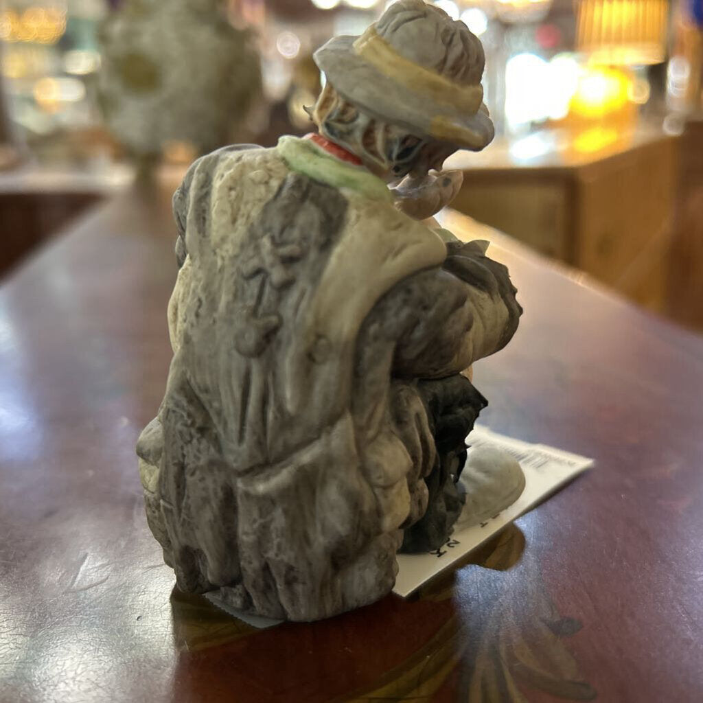Flambro Emmett Kelly Jr Porcelain Clown "The Thinker"