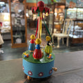 Steinbach Maypole Dancers Wooden Music Box, West Germany, Hand-Carved/Hand-Painted.