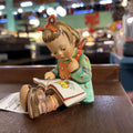 Vintage Goebel Hummel Figurine "Book Worm" #8 TMK-6 Girl Reading Signed 1984.
