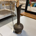 Vintage Brass Ewer; Stylized serpent handle