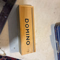 Vintage Dominoes in wood storage box