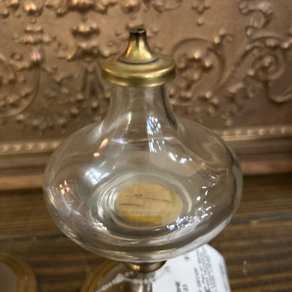 Vintage Pair of Gatco Solid Brass Hurricane Candle Lamps/Oil Lamps, Made in India. c.1970s