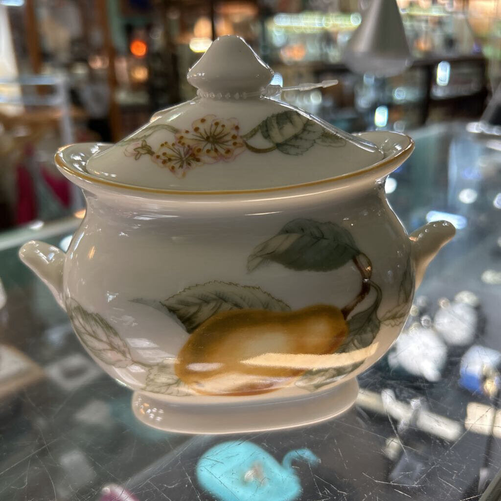 Charter Club "Summer Grove" Fine China Lidded Sugar Bowl.