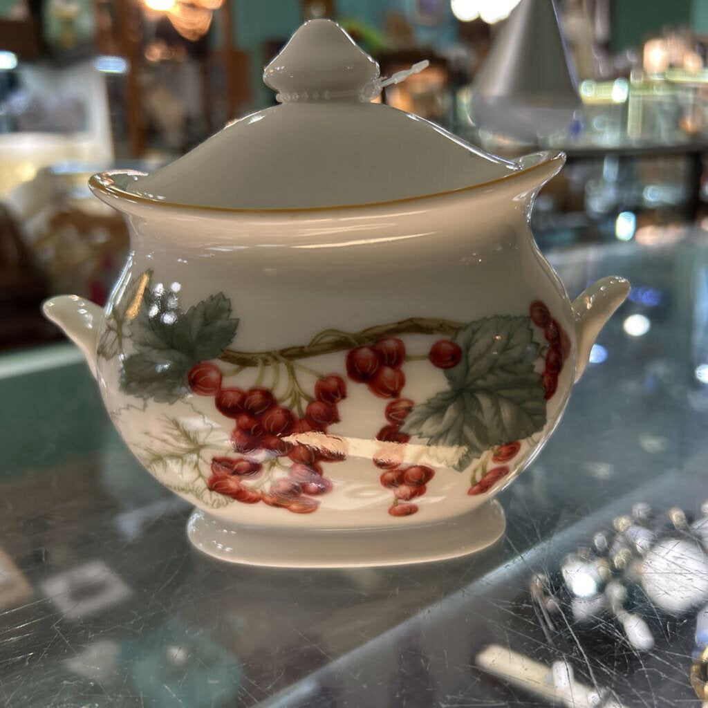 Charter Club "Summer Grove" Fine China Lidded Sugar Bowl.