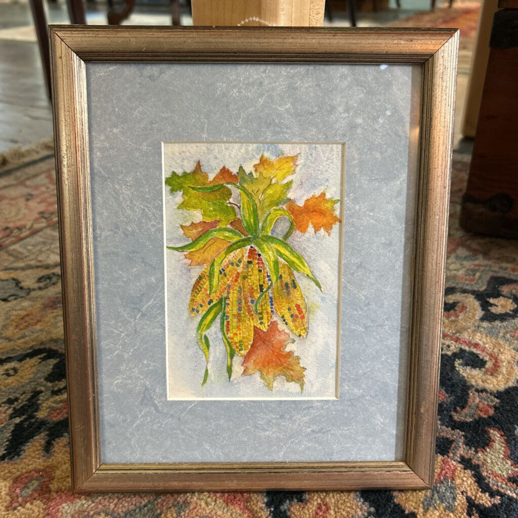 Watercolor Autumn Leave/Corn.