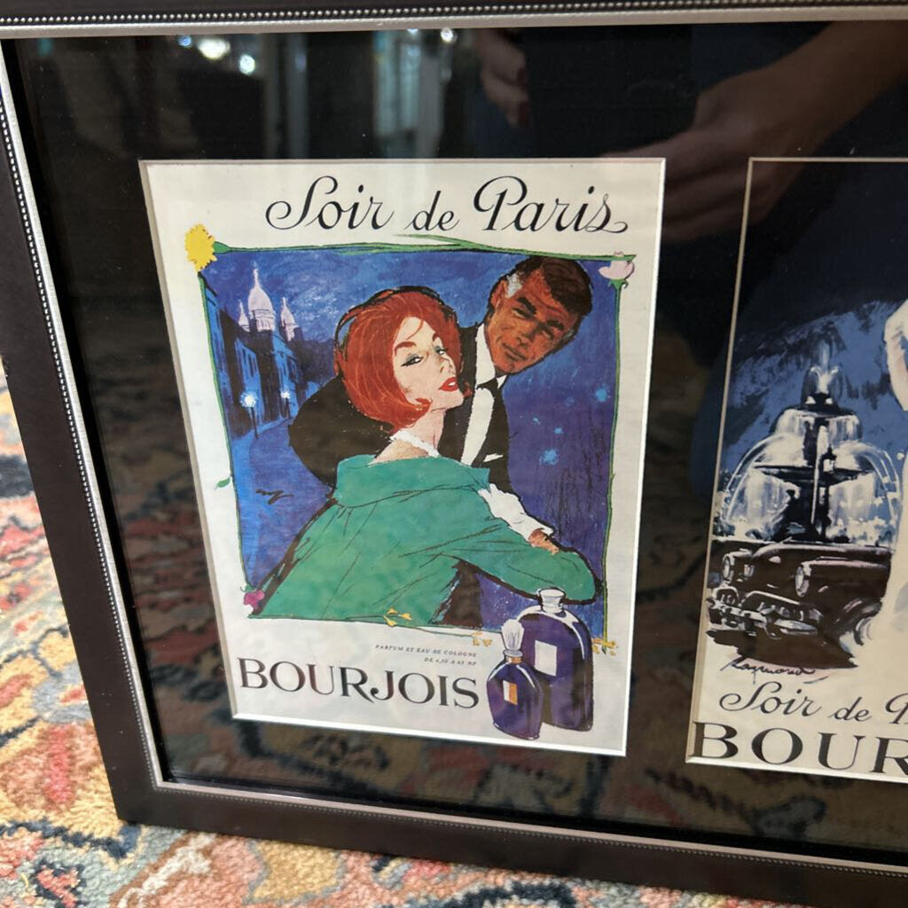 Soir De Paris (evening in paris, Framed 3 Vintage Advertising