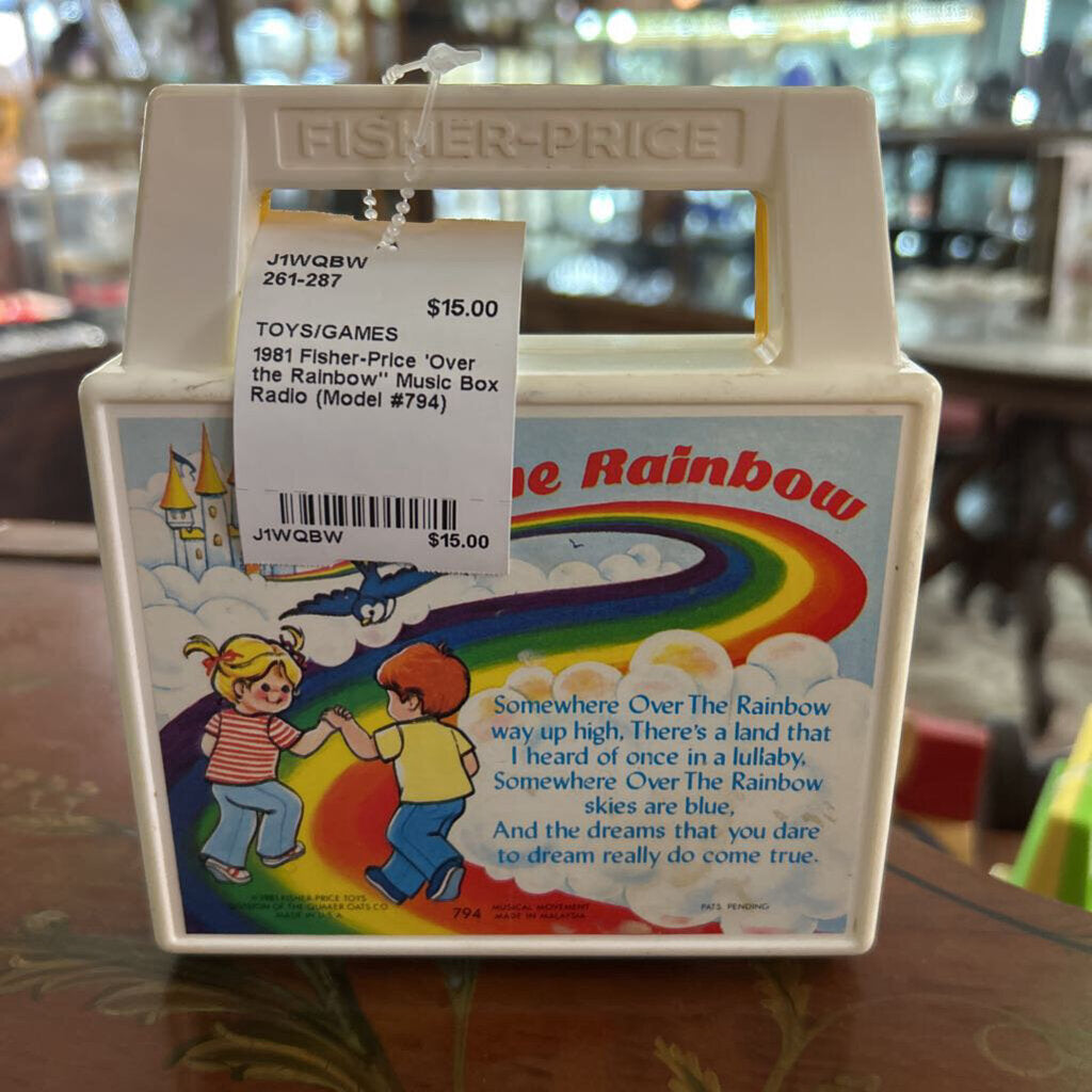 1981 Fisher-Price 'Over the Rainbow" Music Box Radio (Model #794)