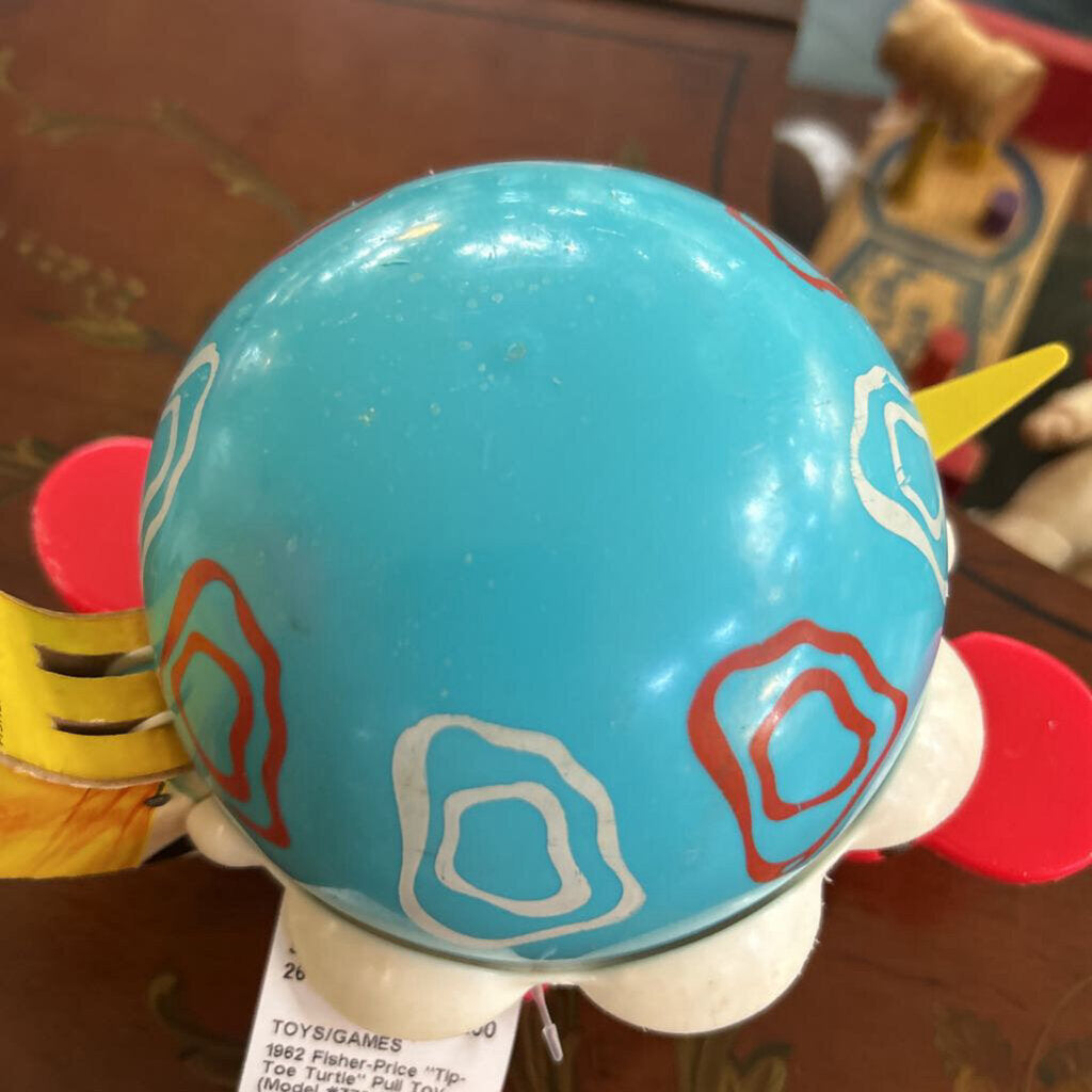 1962 Fisher-Price "Tip-Toe Turtle" Pull Toy (Model #773)