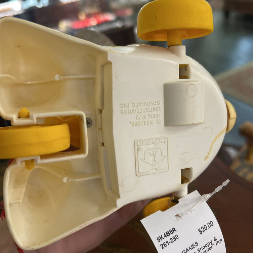 1972 Hasbro Snoopy & Woodstock "Copter" Pull Toy *as is*