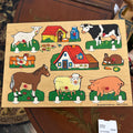 Simplex Toys Wooden Farm Puzzle c.1970s