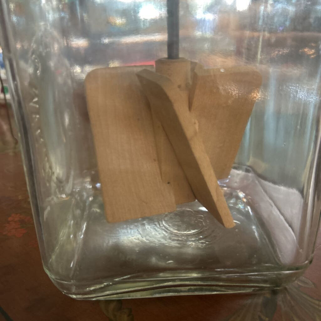 Dazey No.30 1-Quart Glass Butter Churn, Dazey Churn & Manufacturing Co, St. Louis. c.1900s