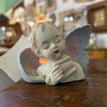Vintage Lamore China Bisque Cherub Angel Figurine 432, Occupied Japan c.1940s.